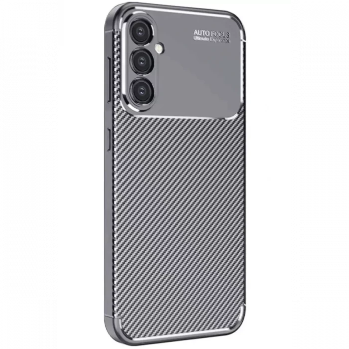 Newface Samsung Galaxy S25 Plus Kılıf Auto Focus Karbon Kapak - Gri