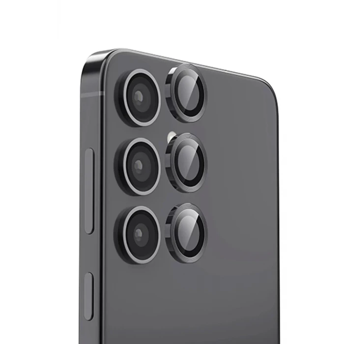 Newface Samsung Galaxy S25 Plus Raze Metal Kamera Lens - Siyah