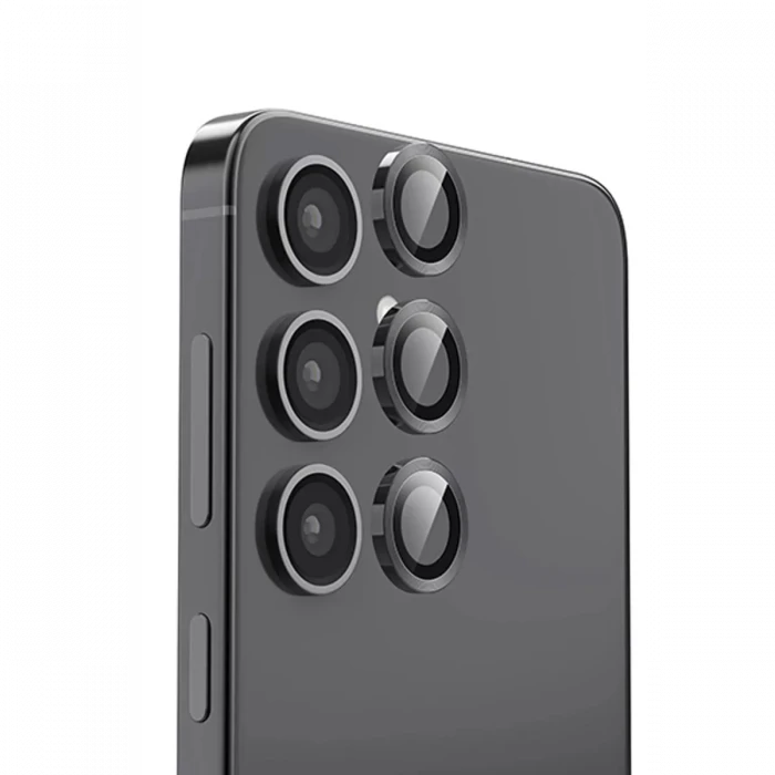 Newface Samsung Galaxy S25 Plus Raze Metal Kamera Lens - Siyah
