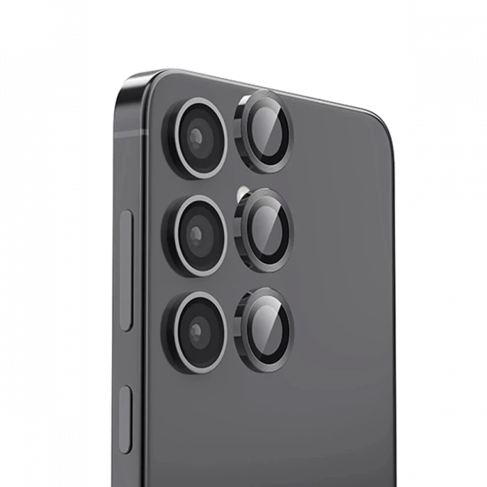 Newface Samsung Galaxy S25 Plus Raze Metal Kamera Lens - Siyah