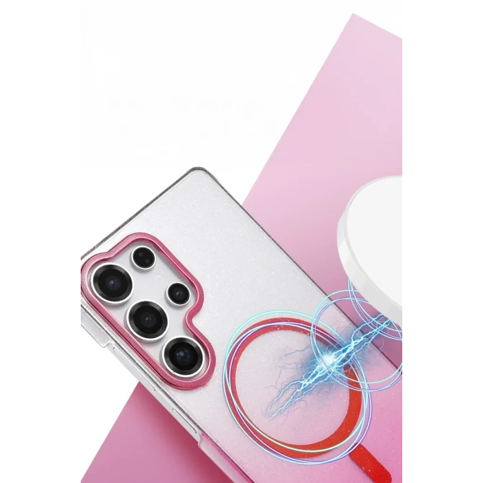 Newface Samsung Galaxy S25 Ultra Glossy Magsafe Kapak - Siyah