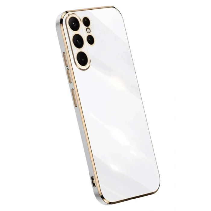Newface Samsung Galaxy S25 Ultra Kılıf Volet Silikon - Beyaz