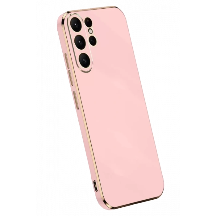 Newface Samsung Galaxy S25 Ultra Kılıf Volet Silikon - Pembe