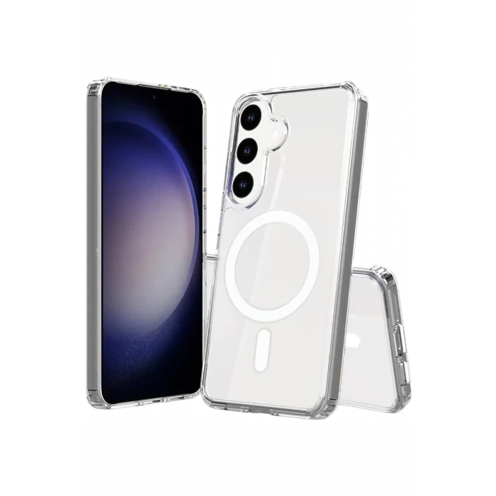 Newface Samsung Galaxy S26 Magneticsafe Şeffaf Silikon - Şeffaf