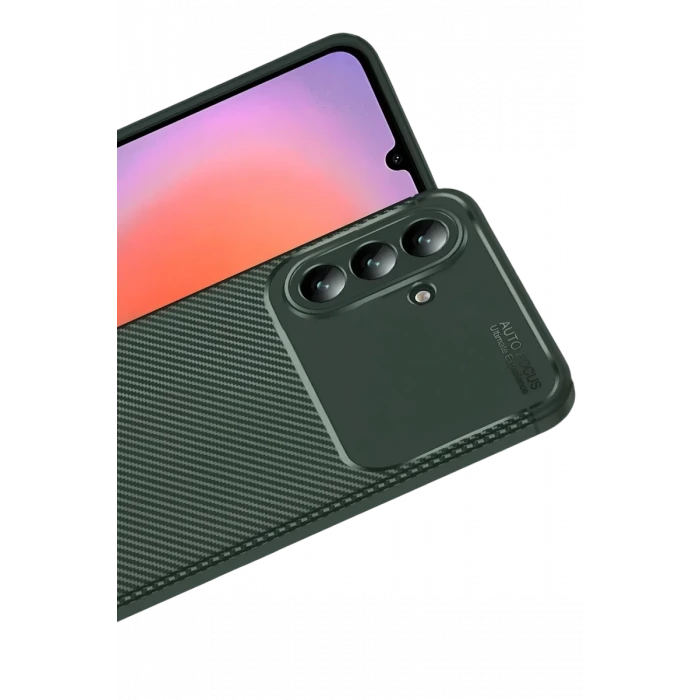 Newface Samsung Galaxy S26 Plus Auto Focus Karbon Kapak - Koyu Yeşil