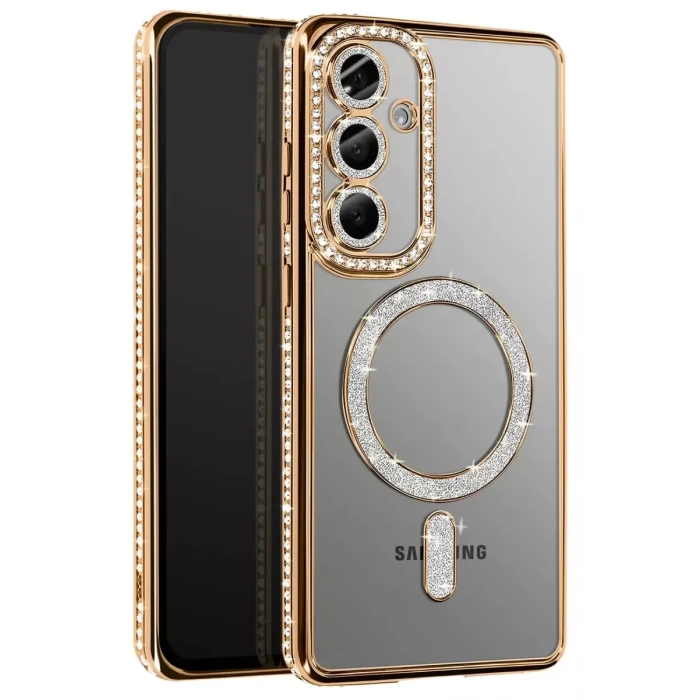 Newface Samsung Galaxy S26 Plus Joke Simli Magneticsafe Kılıf - Gold