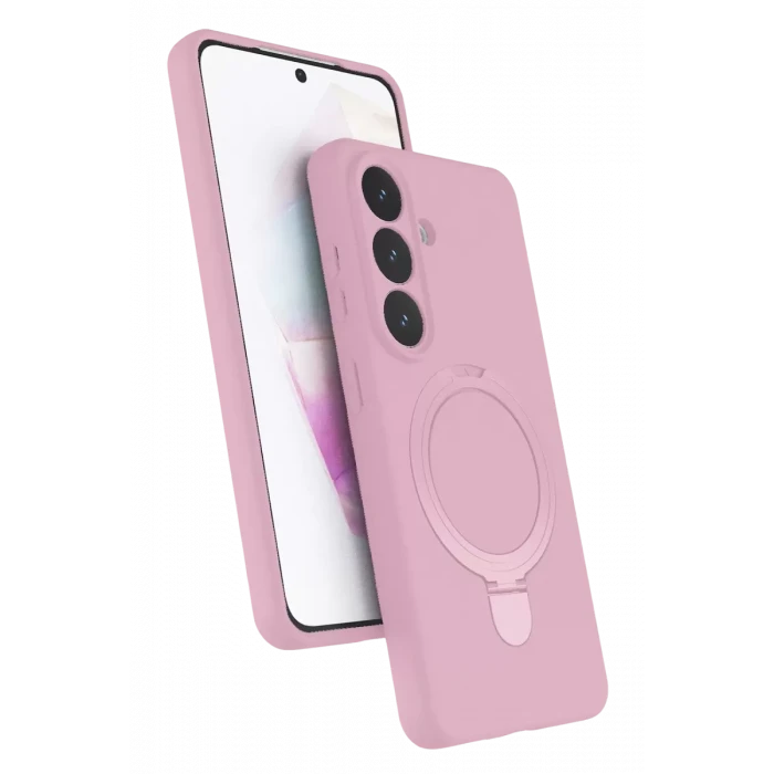 Newface Samsung Galaxy S26 Regal Magsafe Standlı Kapak - Açık Pembe