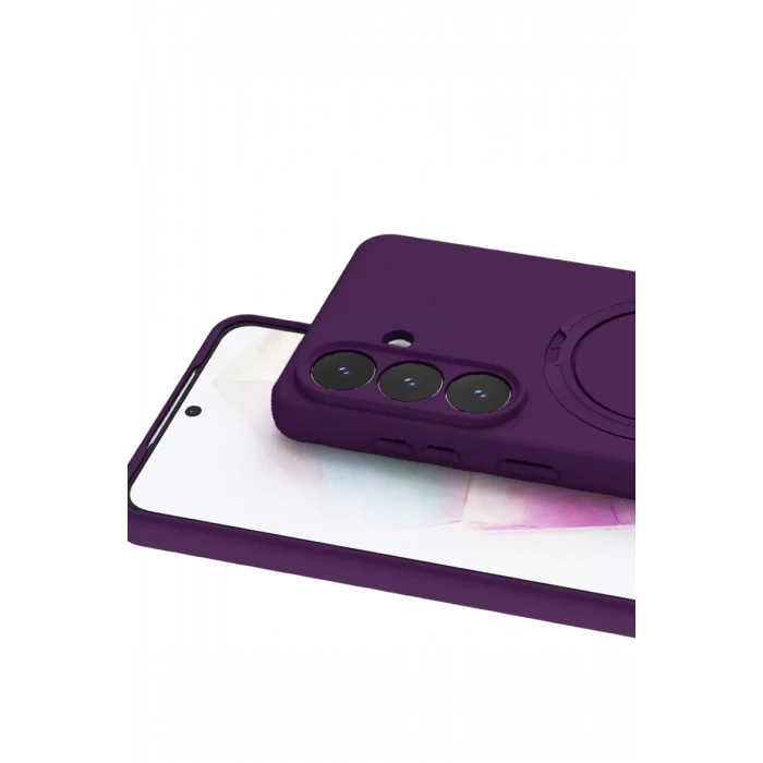 Newface Samsung Galaxy S26 Regal Magsafe Standlı Kapak - Derin Mor