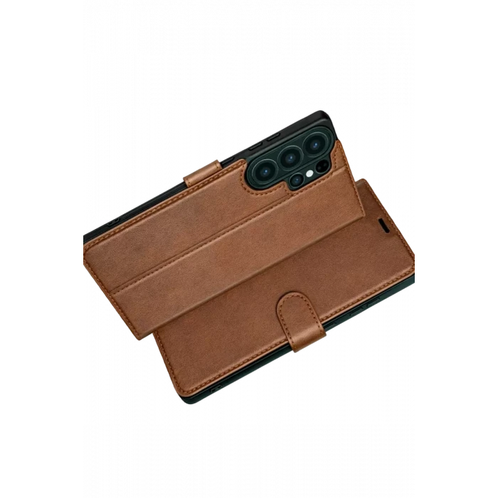 Newface Samsung Galaxy S26 Ultra Trend S Plus Kapaklı Kılıf - Taba