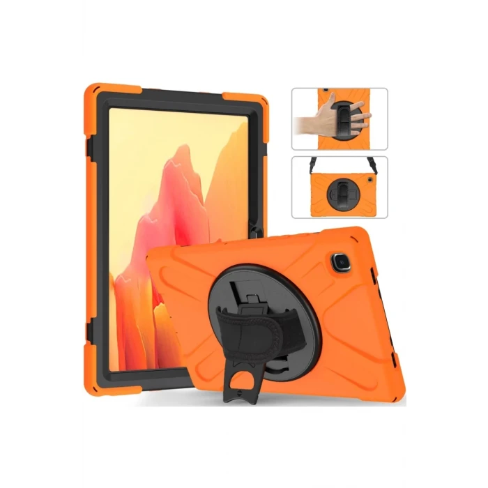 Newface Samsung Galaxy T220 Tab A7 Lite 8.7 Kılıf Amazing Tablet Kapak - Turuncu