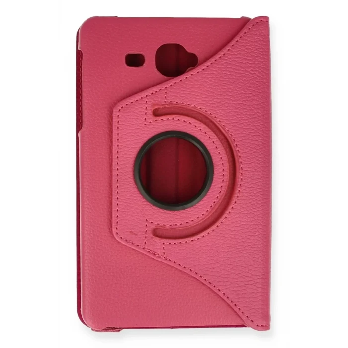 Newface Samsung Galaxy T280 Tab A 7 Kılıf 360 Tablet Deri Kılıf - Pembe