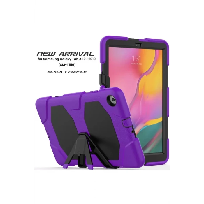 Newface Samsung Galaxy T510 Tab A 10.1 Kılıf Griffin Tablet Kapak - Mor