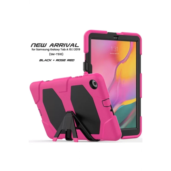 Newface Samsung Galaxy T510 Tab A 10.1 Kılıf Griffin Tablet Kapak - Pembe