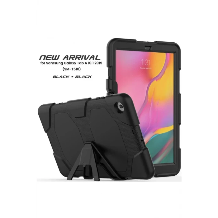 Newface Samsung Galaxy T510 Tab A 10.1 Kılıf Griffin Tablet Kapak - Siyah