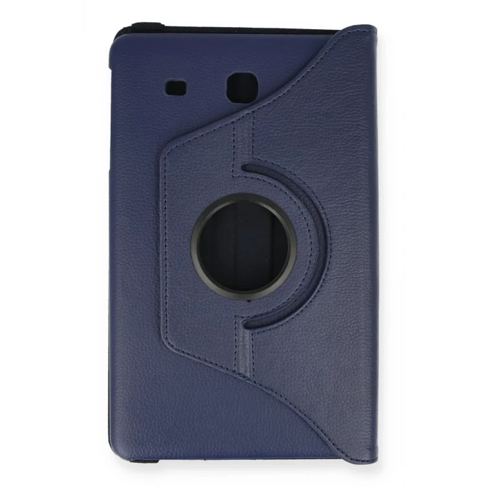 Newface Samsung Galaxy T560 Tab E 9.7 Kılıf 360 Tablet Deri Kılıf - Lacivert