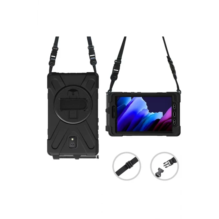Newface Samsung Galaxy T577 Tab Active 3 Kılıf Amazing Tablet Kapak - Siyah