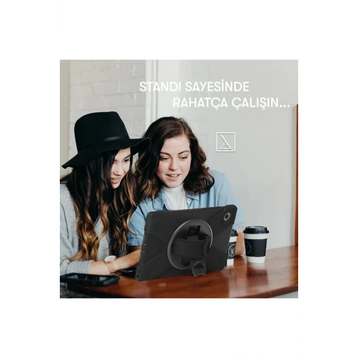 Newface Samsung Galaxy X200 Tab A8 10.5 Kılıf Amazing Tablet Kapak - Pembe