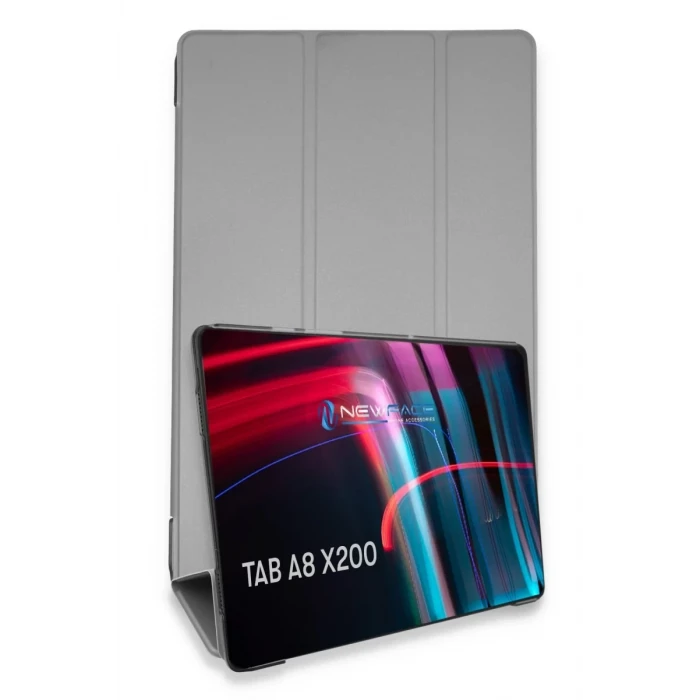 Newface Samsung Galaxy X200 Tab A8 10.5 Kılıf Tablet Smart Kılıf - Gri