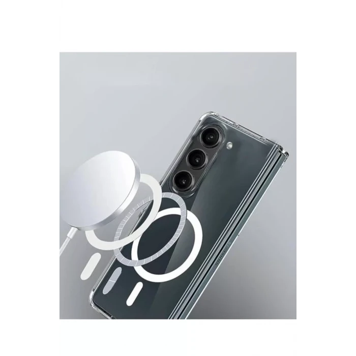 Newface Samsung Galaxy Z Fold 6 Kılıf Magneticsafe Şeffaf Silikon - Şeffaf