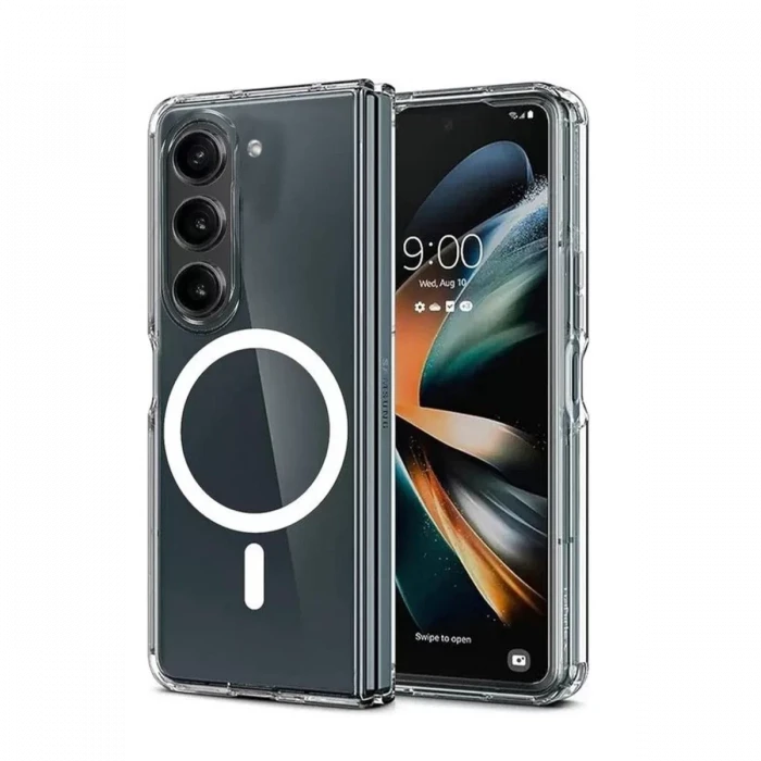 Newface Samsung Galaxy Z Fold 6 Kılıf Magneticsafe Şeffaf Silikon - Şeffaf