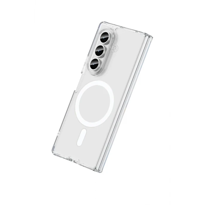 Newface Samsung Galaxy Z Fold 7 Kılıf Magneticsafe Şeffaf Silikon - Şeffaf
