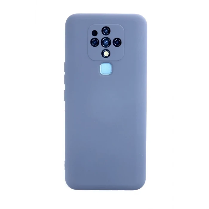 Newface Tecno Camon 16 Kılıf Nano içi Kadife Silikon - Gri