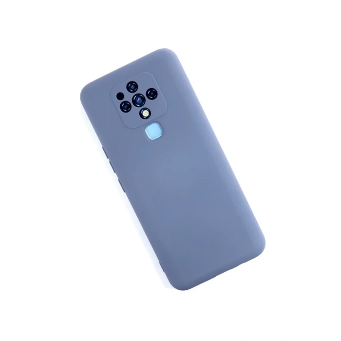 Newface Tecno Camon 16 Kılıf Nano içi Kadife Silikon - Gri