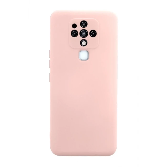 Newface Tecno Camon 16 Kılıf Nano içi Kadife Silikon - Pudra