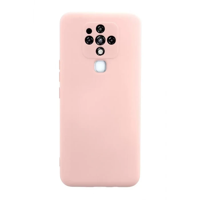 Newface Tecno Camon 16 Kılıf Nano içi Kadife Silikon - Pudra
