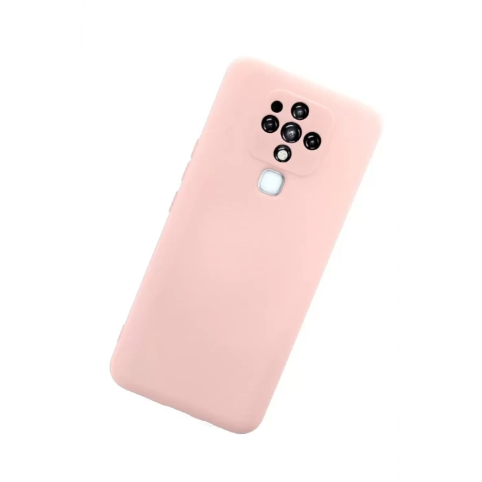Newface Tecno Camon 16 Kılıf Nano içi Kadife Silikon - Pudra