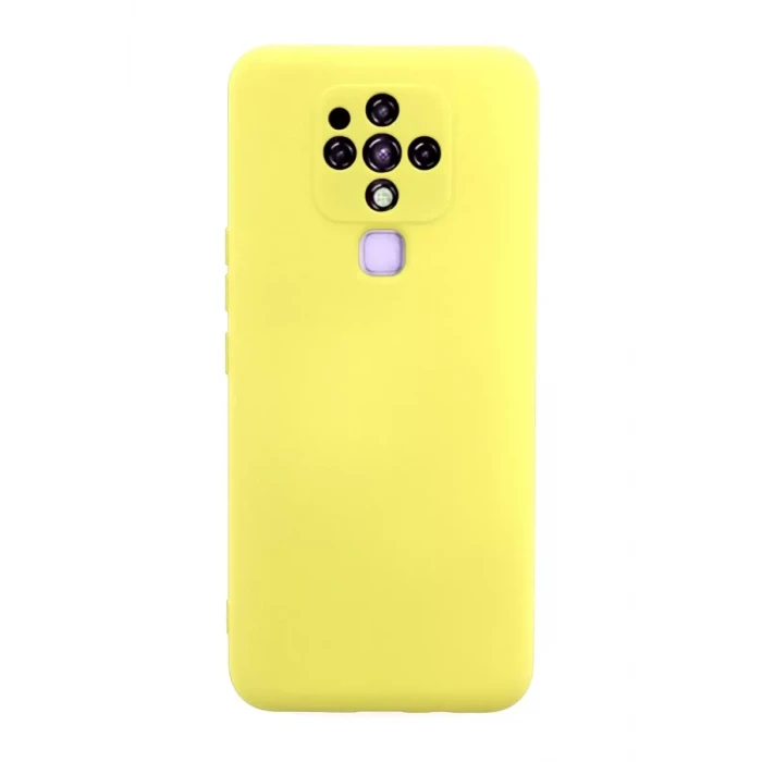 Newface Tecno Camon 16 Kılıf Nano içi Kadife Silikon - Sarı
