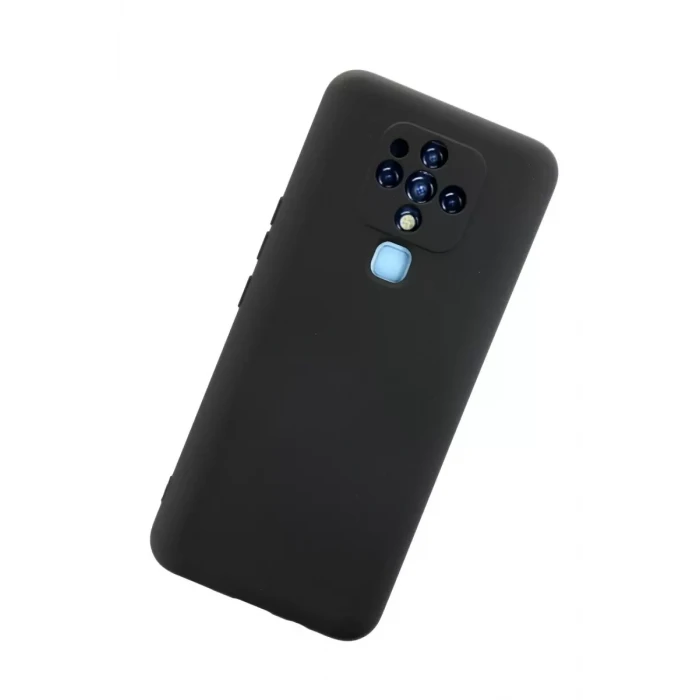 Newface Tecno Camon 16 Kılıf Nano içi Kadife Silikon - Siyah