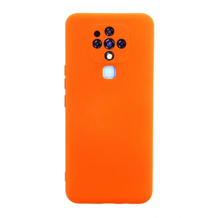 Newface Tecno Camon 16 Kılıf Nano içi Kadife Silikon - Turuncu