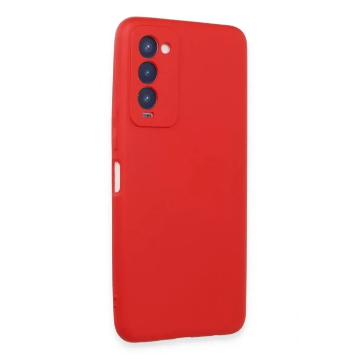 Newface Tecno Camon 18 Kılıf First Silikon - Kırmızı