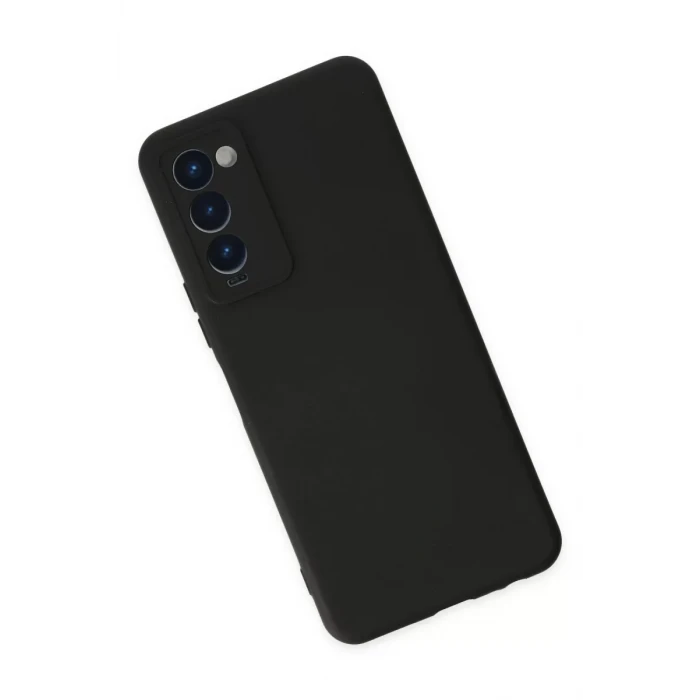 Newface Tecno Camon 18 Kılıf Nano içi Kadife Silikon - Siyah