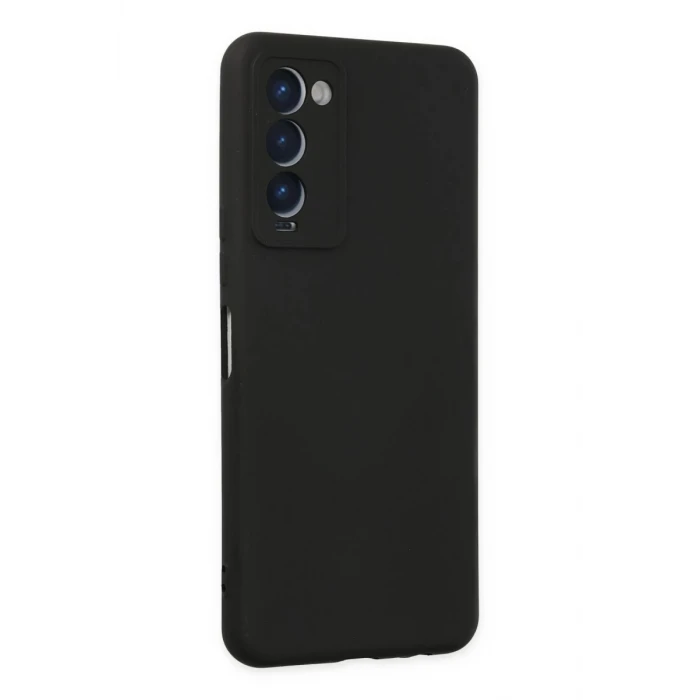 Newface Tecno Camon 18 Kılıf Nano içi Kadife Silikon - Siyah