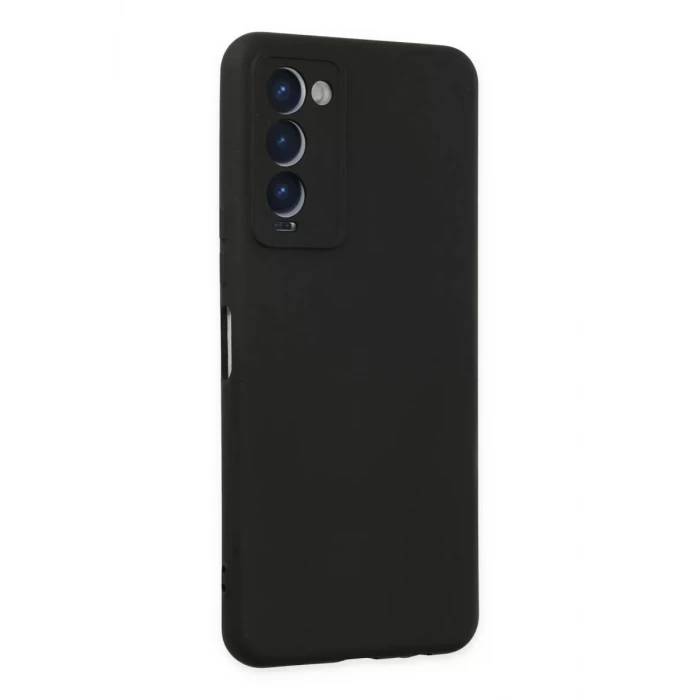 Newface Tecno Camon 18 Kılıf Nano içi Kadife Silikon - Siyah