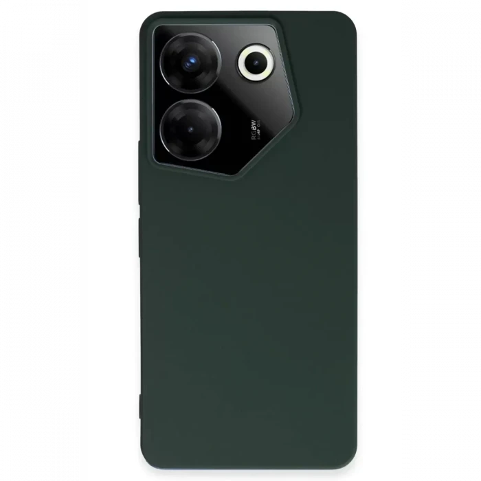 Newface Tecno Camon 20 Pro 5G Kılıf First Silikon - Koyu Yeşil