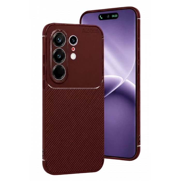Newface Tecno Camon 50 Pro 5G Auto Focus Karbon Kapak - Bordo