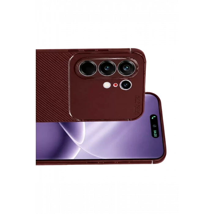 Newface Tecno Camon 50 Pro 5G Auto Focus Karbon Kapak - Bordo