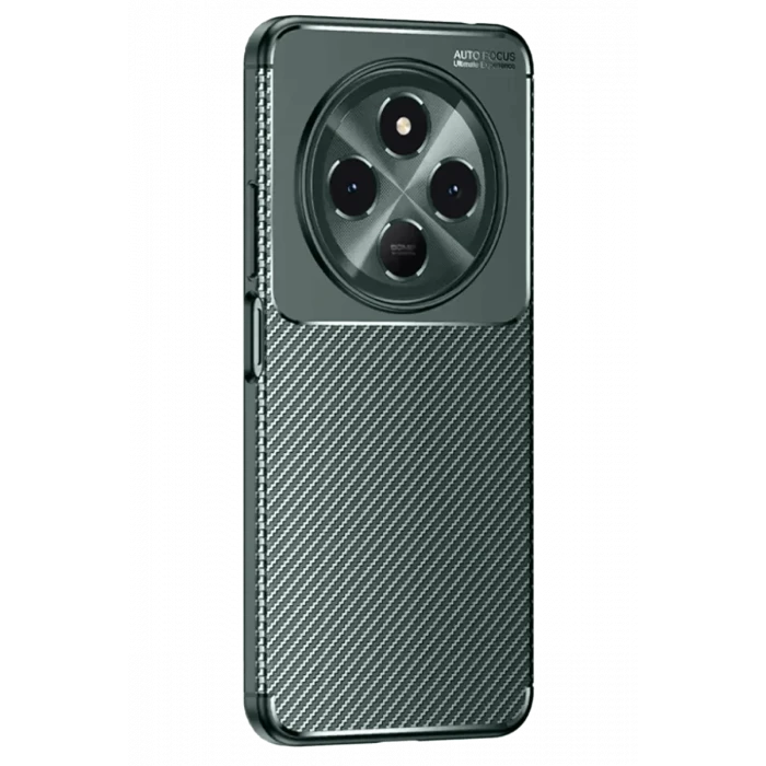 Newface Tecno Spark 30 Kılıf Auto Focus Karbon Kapak - Koyu Yeşil