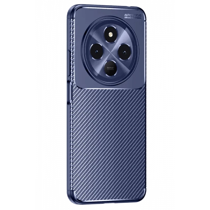 Newface Tecno Spark 30 Kılıf Auto Focus Karbon Kapak - Lacivert