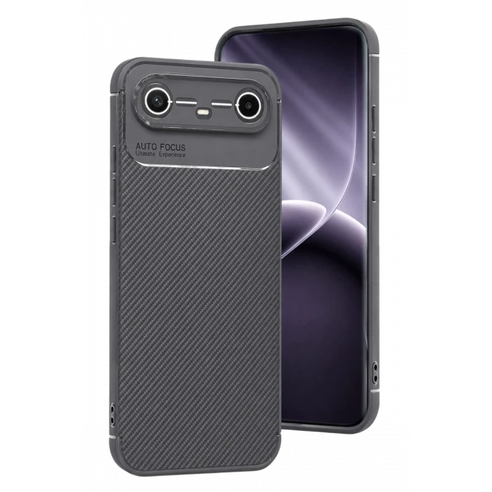 Newface Tecno Spark Slim 5G Auto Focus Karbon Kapak - Gri