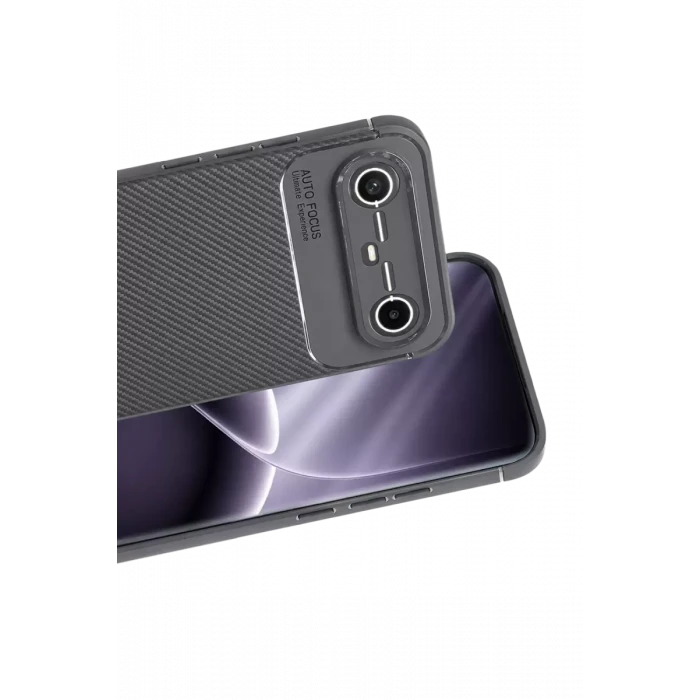 Newface Tecno Spark Slim 5G Auto Focus Karbon Kapak - Gri