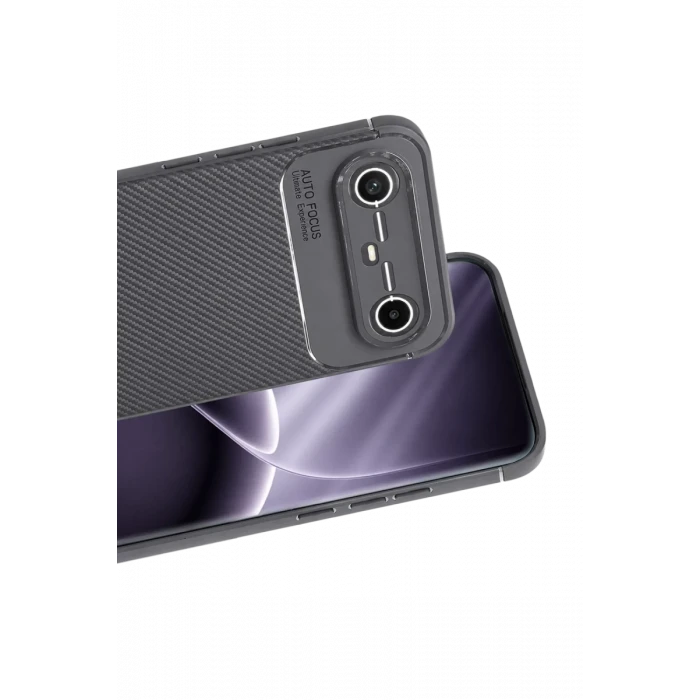 Newface Tecno Spark Slim 5G Auto Focus Karbon Kapak - Gri