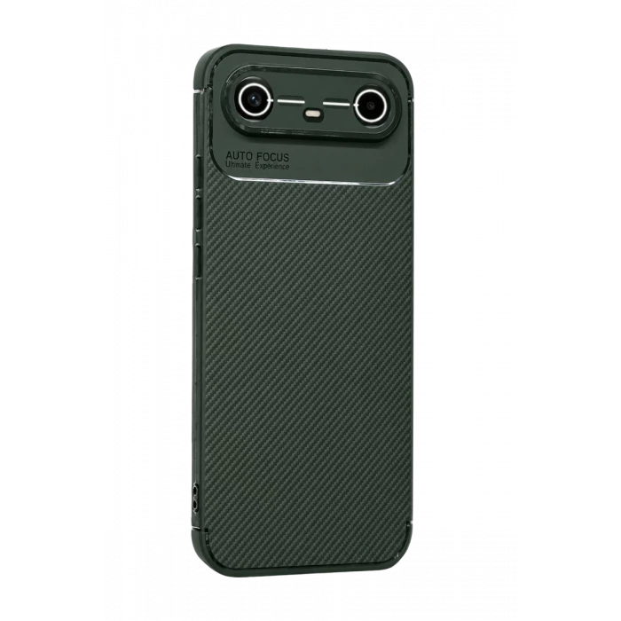 Newface Tecno Spark Slim 5G Auto Focus Karbon Kapak - Koyu Yeşil