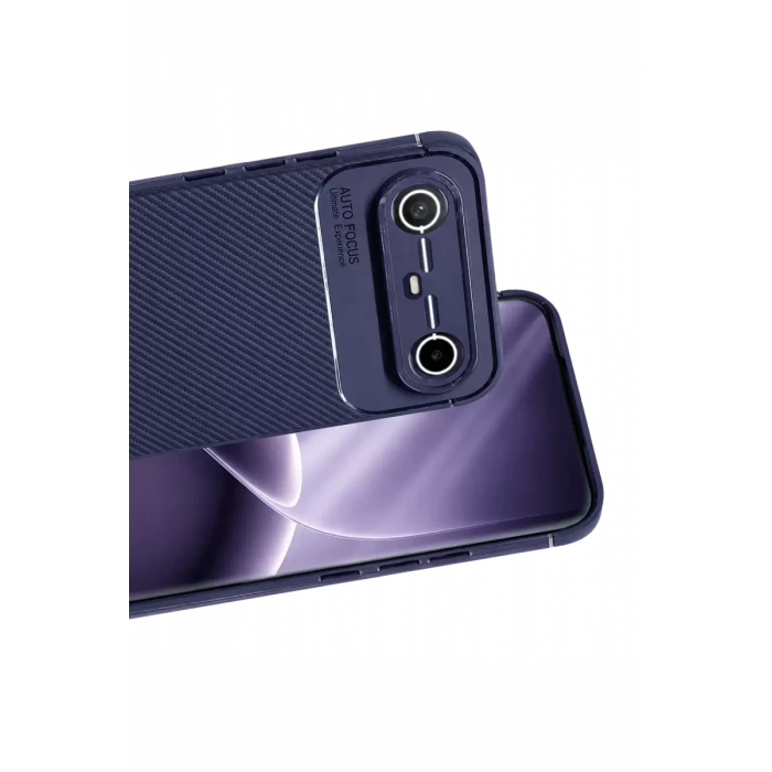 Newface Tecno Spark Slim 5G Auto Focus Karbon Kapak - Lacivert