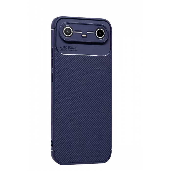 Newface Tecno Spark Slim 5G Auto Focus Karbon Kapak - Lacivert