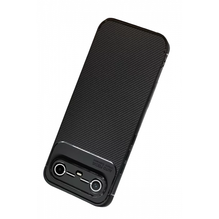 Newface Tecno Spark Slim 5G Auto Focus Karbon Kapak - Siyah