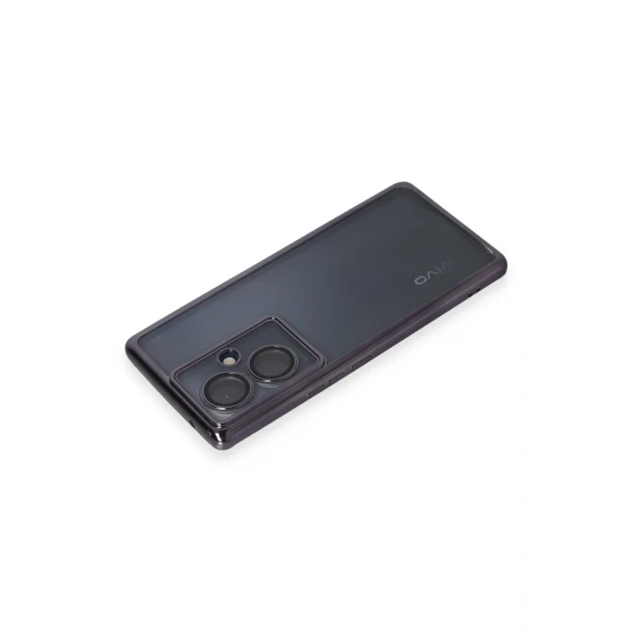Newface Vivo V29 Lite Kılıf Razer Lensli Silikon - Mor